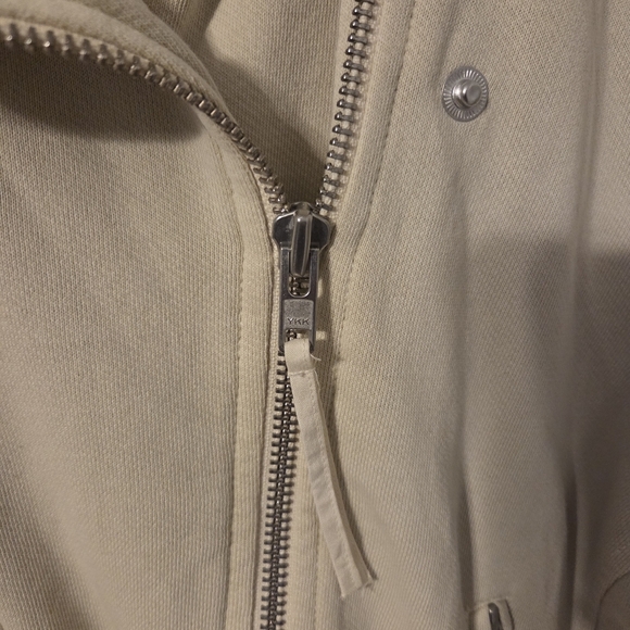 We the Free Women's Boho Grunge Oversized Casual Tan Rebel Knit Moto Jacket Sz L - Picture 6 of 8